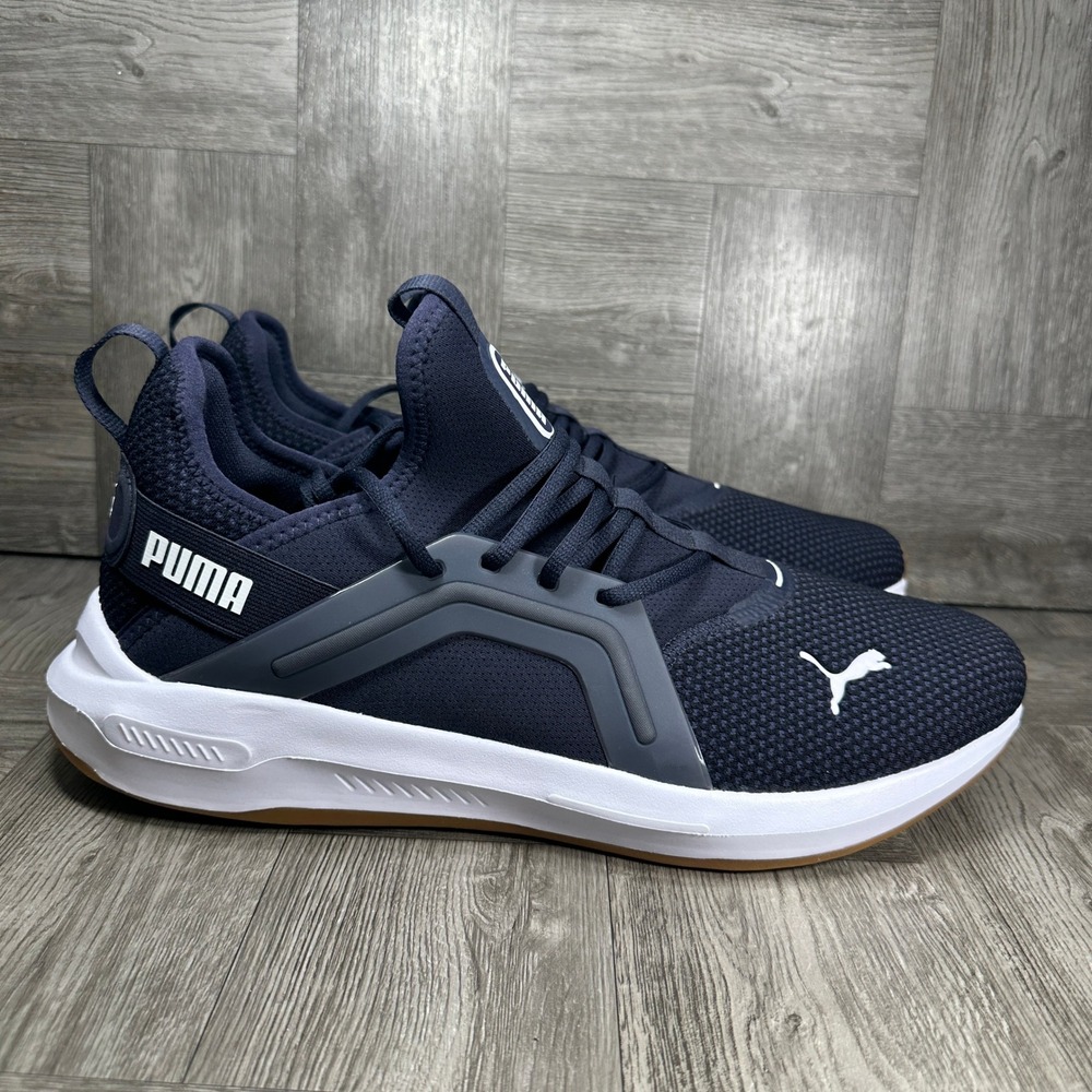 Puma Softride Sneaker Mens 13 Navy Blue White Gum Mesh 312423-04 NEW